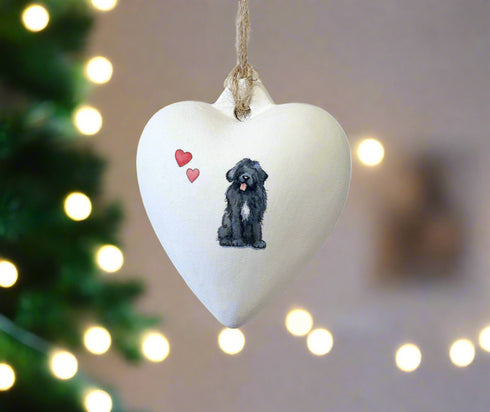 Newfoundland Ceramic Heart Bauble